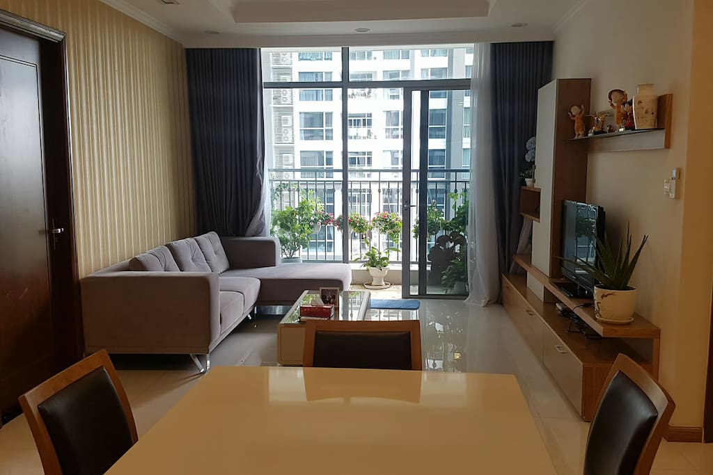 Living room with balcony