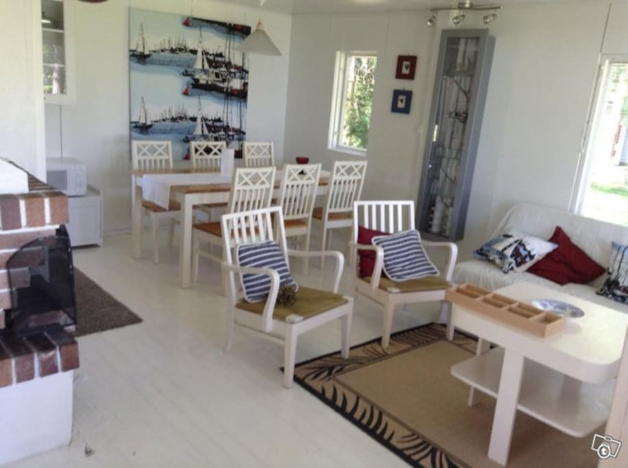 Living room and kitchen