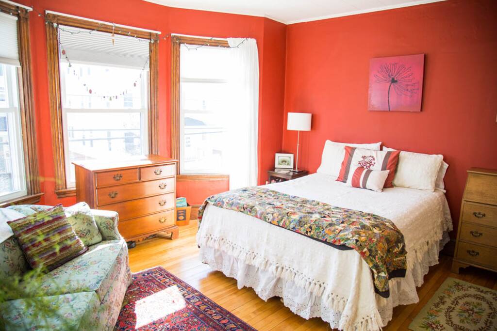 south facing bright bedroom