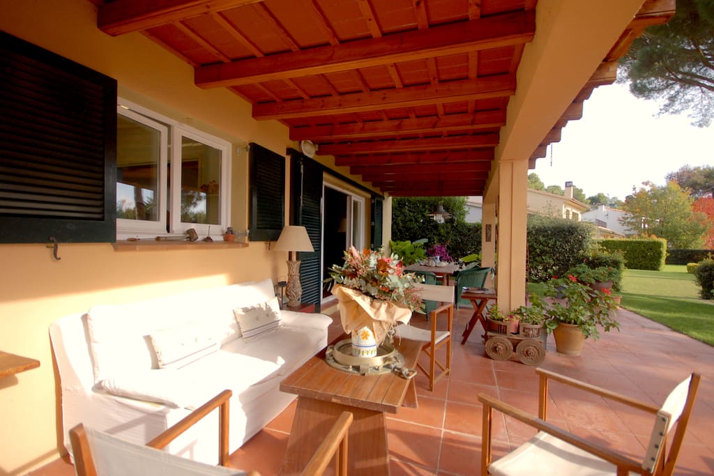 Living room in the garden