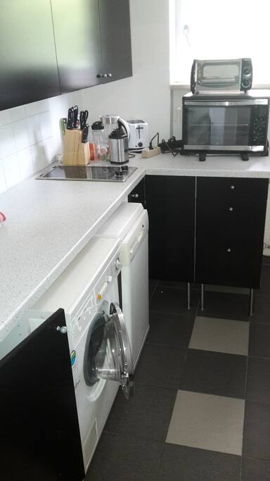 The kitchen, which you can use for sure.