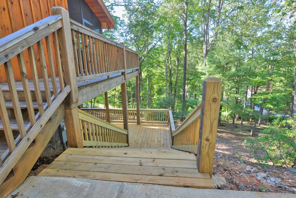 Stairs -- solely for your use -- lead to your separate suite.