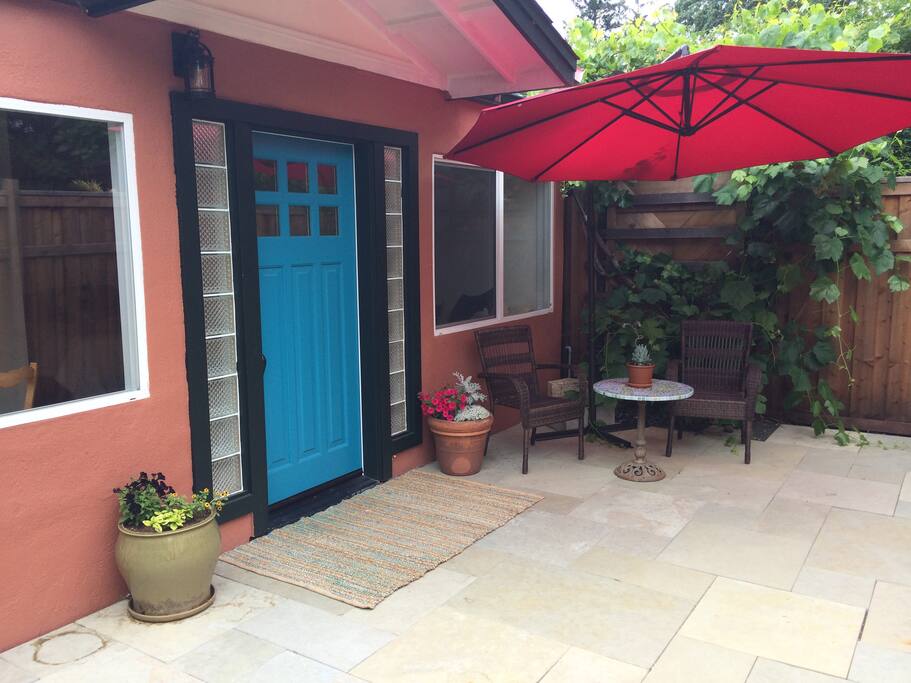 Private outdoor seating.