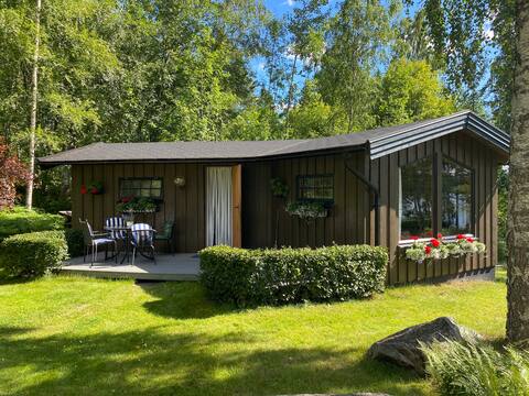 Cottage with lake view, beach property and private swimming area
