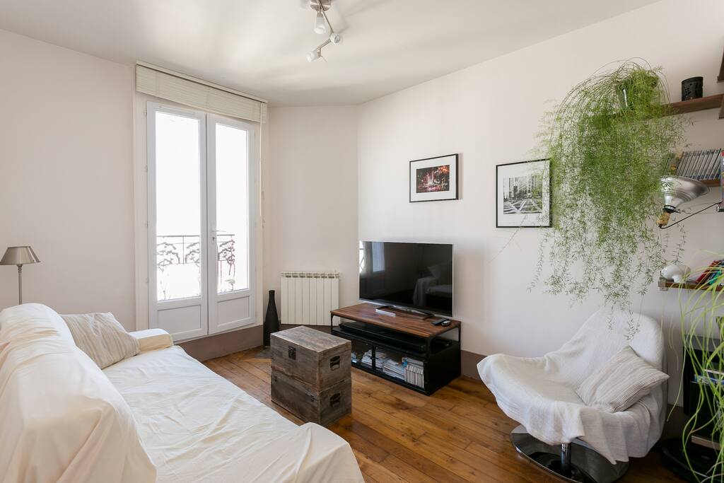 Le salon avec canapé convertible