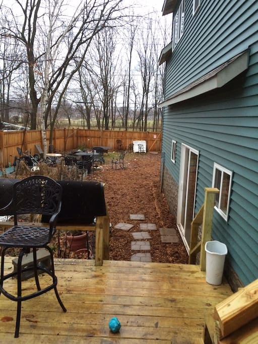 Patio (trail behind fence)