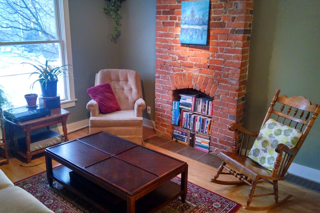 Another view of the lovely living room complete with a book library - take your pick!