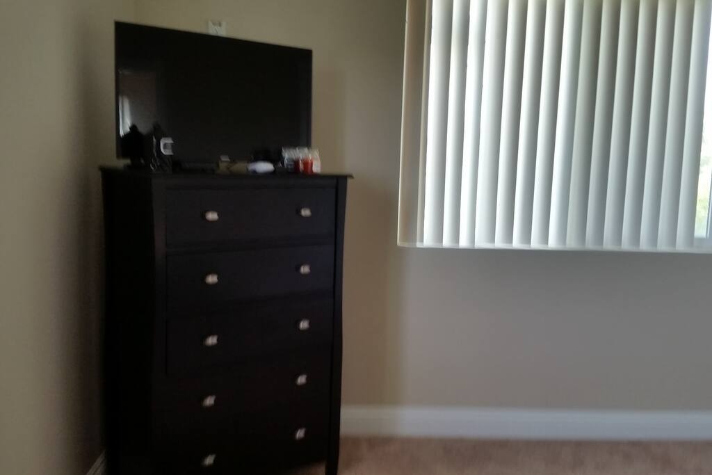 dresser and tv with cable & HBO