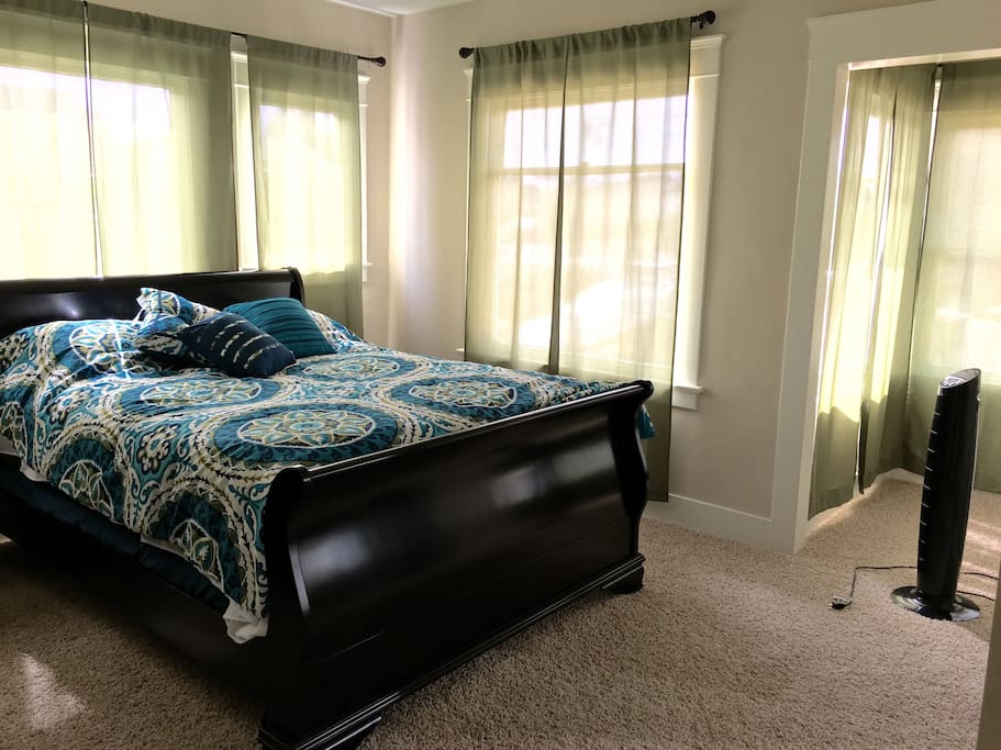 Master bedroom with Queen size bed