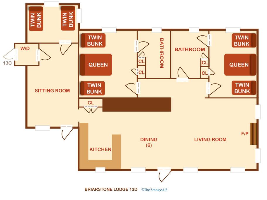 Briarstone Lodge Condo 13D-Floor Plan