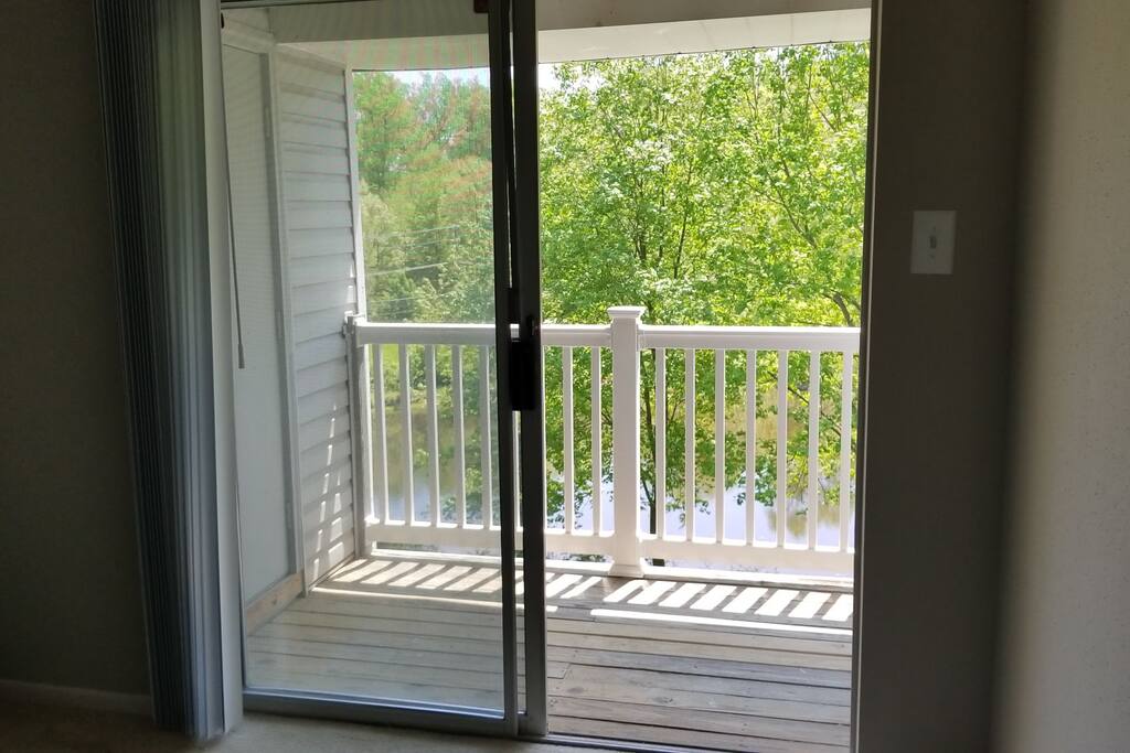 Balcony adjacent to the bedroom and living room.