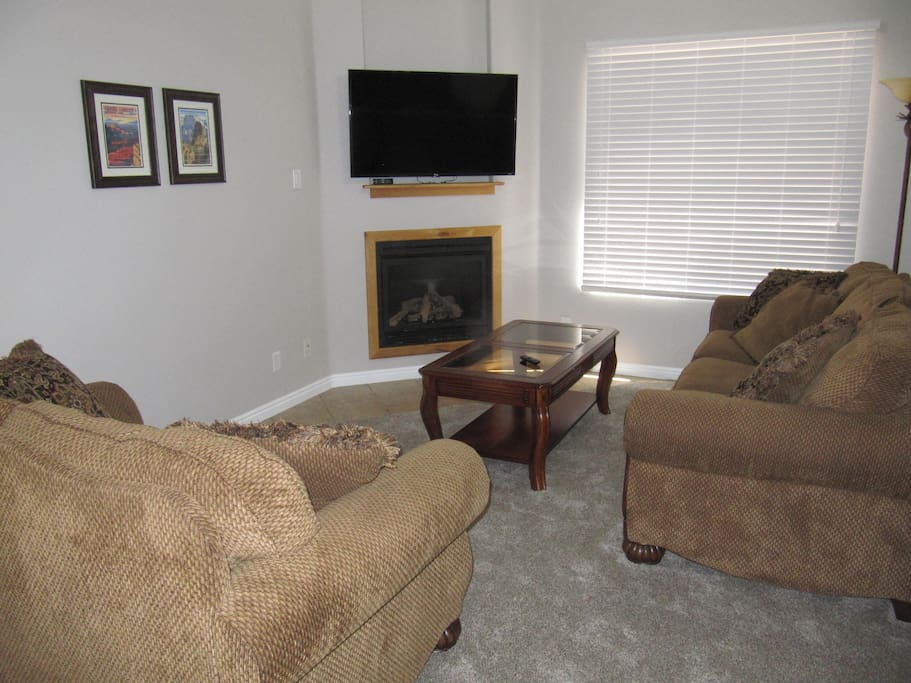 Or enjoy their favorite show or movie with our Wifi enabled, 50" 4K TV which includes Dish Network channels