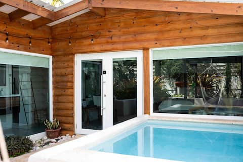 Raíces Cabin🪵  private pool/1min walk to beach