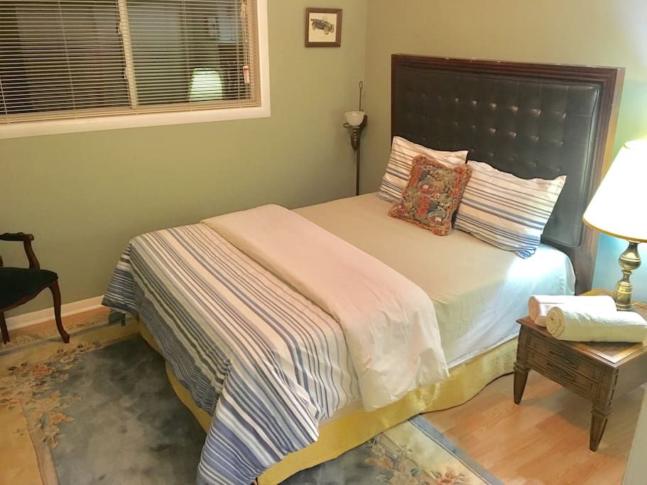 Bedroom 1 has a queen bed.