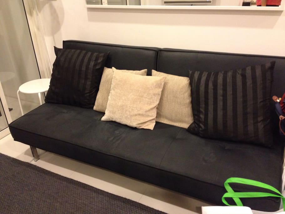 Very big sofa bed, can watch TV comfortable.