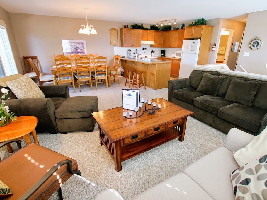 Living Room, Kitchen and Dining Space