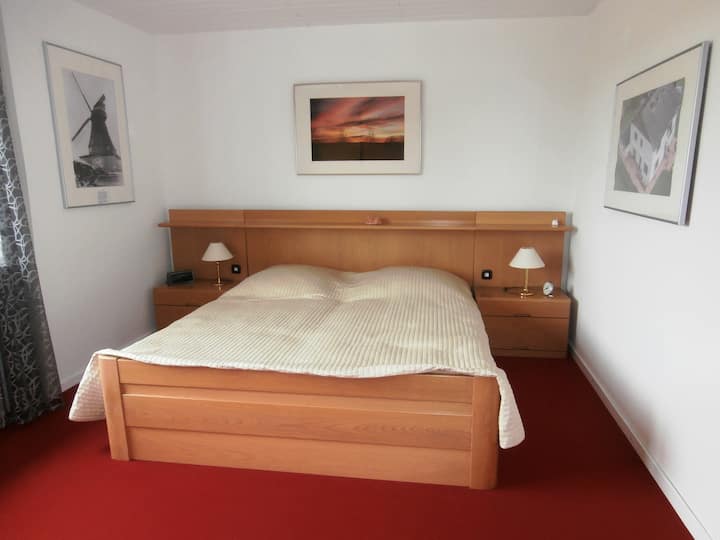 Bedroom with large double bed