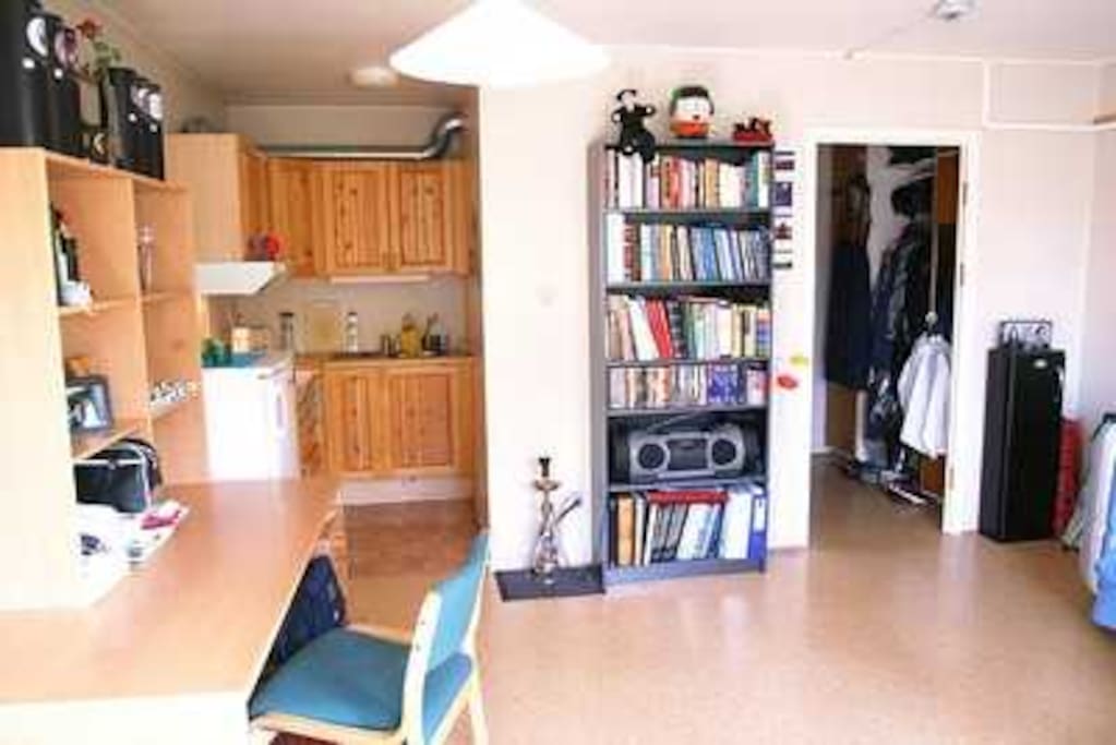 This picture is not taken from my room, but shows you the total space, so you can get an idea of how big it is.
