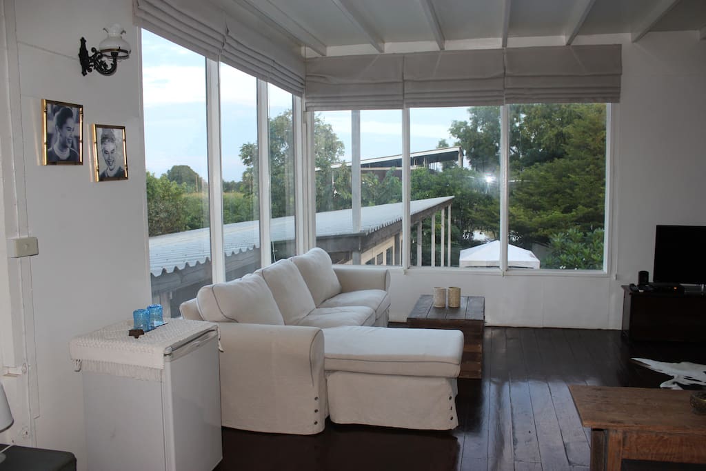 Comfortable seating area (this sofa is optimal for a nap)