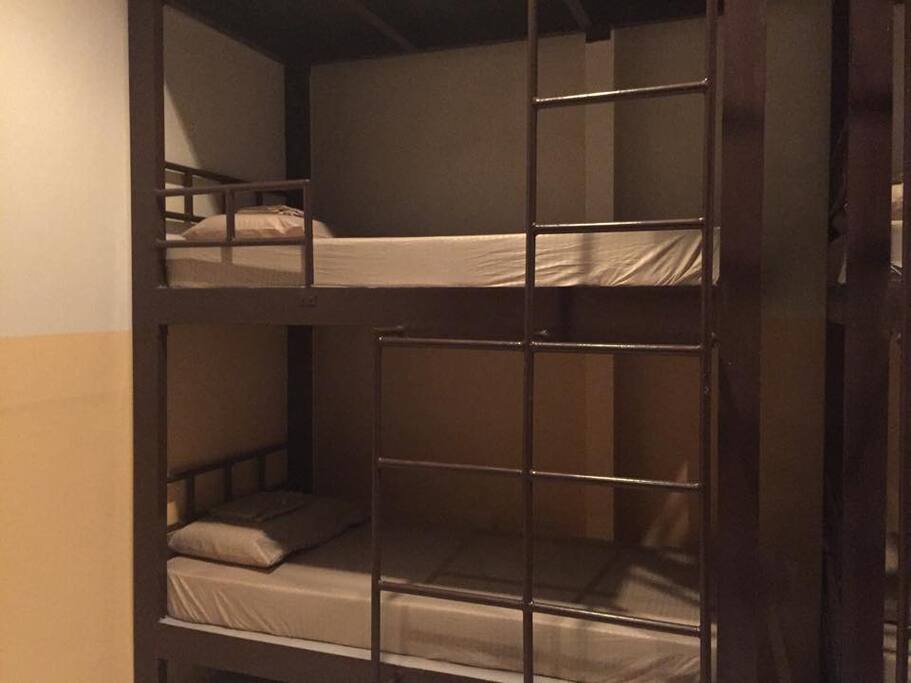 Our beds are custom made and very sturdy, with thick high-quality mattresses and pillows for your use.
