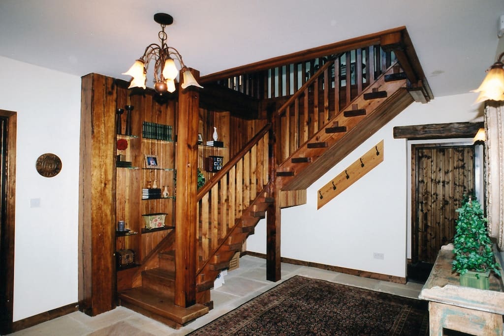 The stairs of Fado were handcrafted from bog wood, preserved in the ground for thousands of years, by expert carpenters and designed for ease of use with steps being only about four inches high.