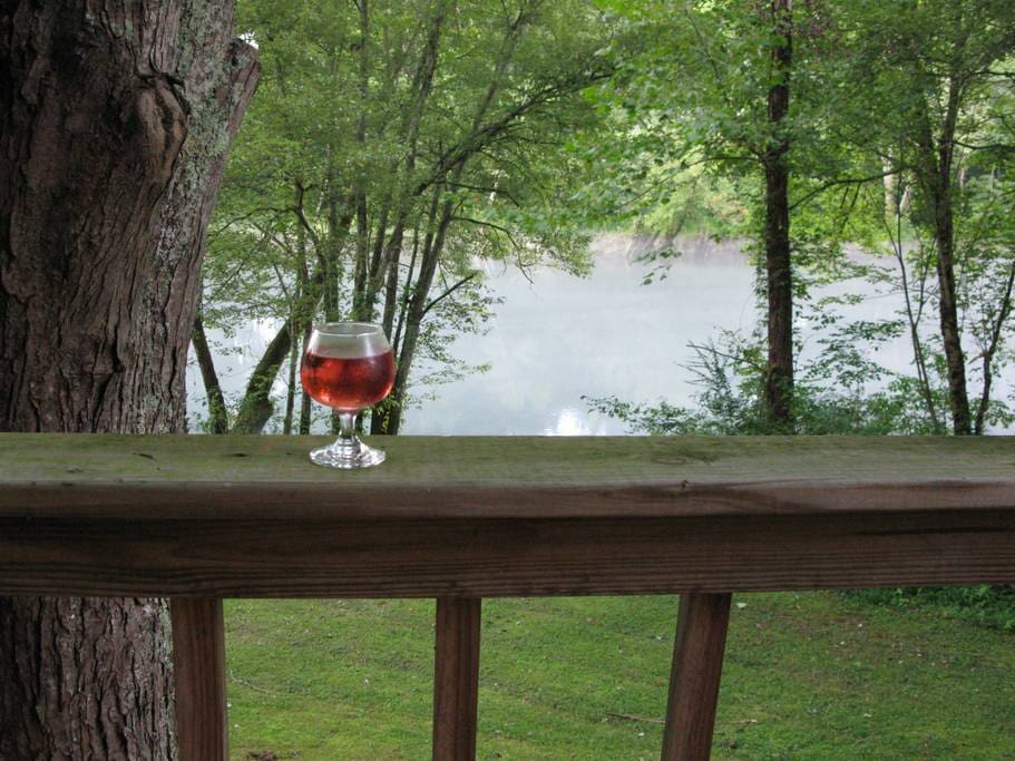 Enjoy a glass of wine as your cares float down the river.