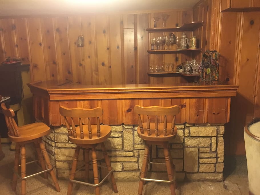 Fun rustic bar