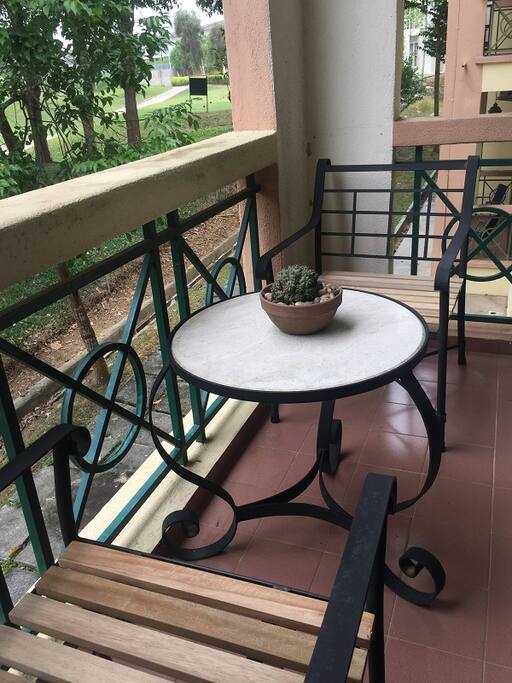 drink coffee tea while enjoy fresh air and singing bird