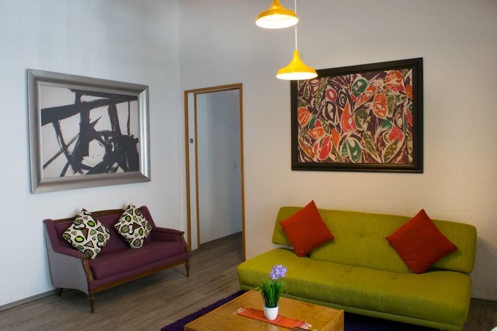 Living area with just enough light and space