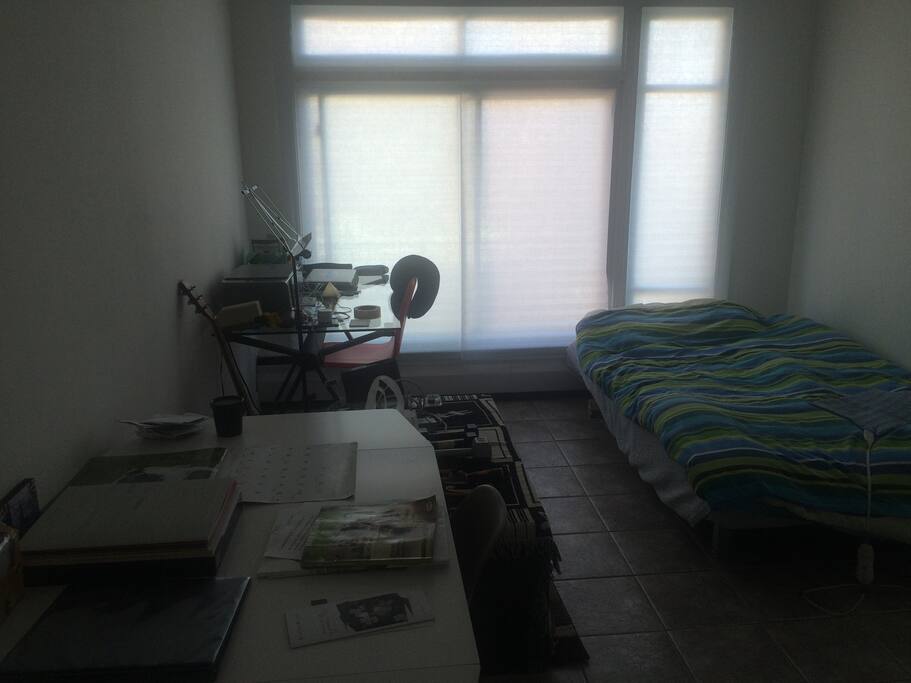 Bedroom and work area