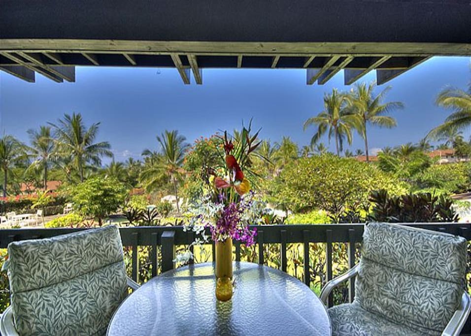 Tropical outdoor dining