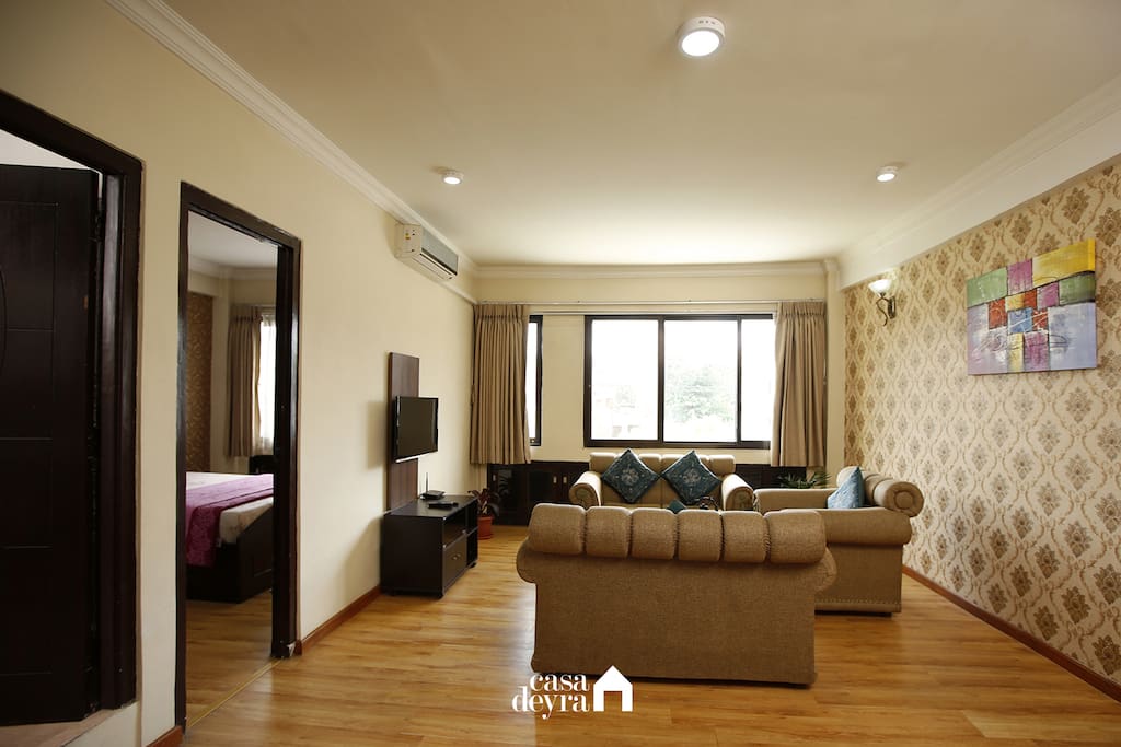 Clean, beautiful, well-organized space to unwind after a busy day.