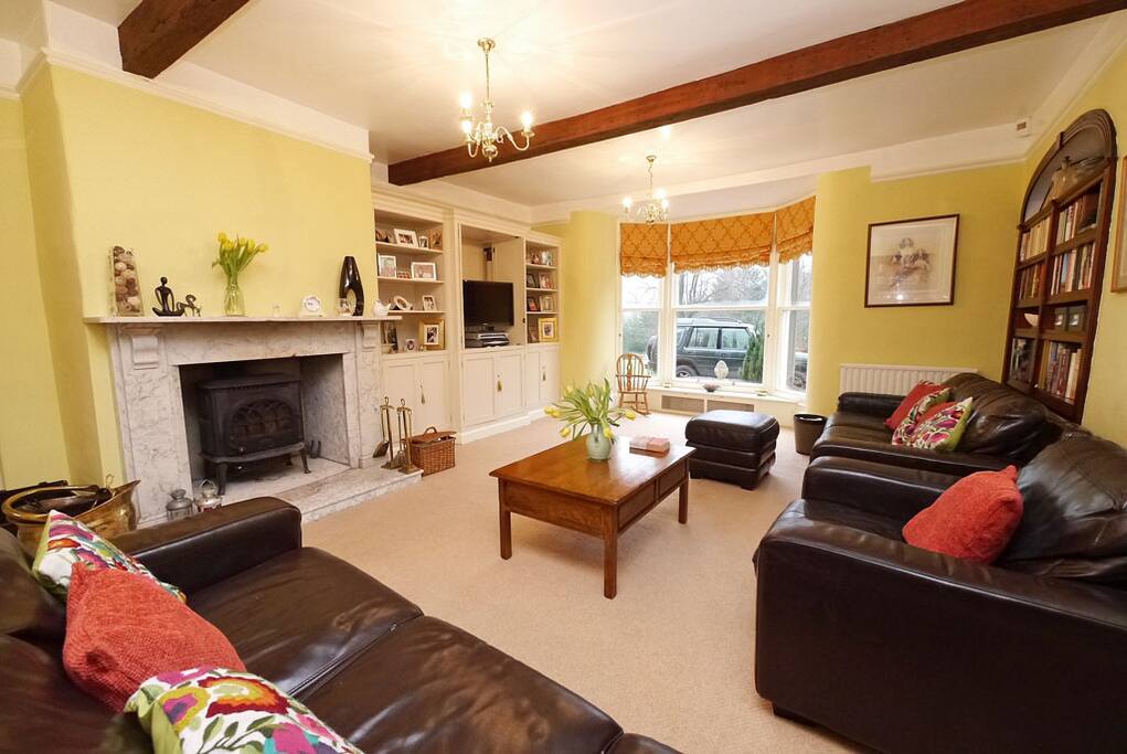 Guests can relax in the 'Library' and light the wood burner if they wish!