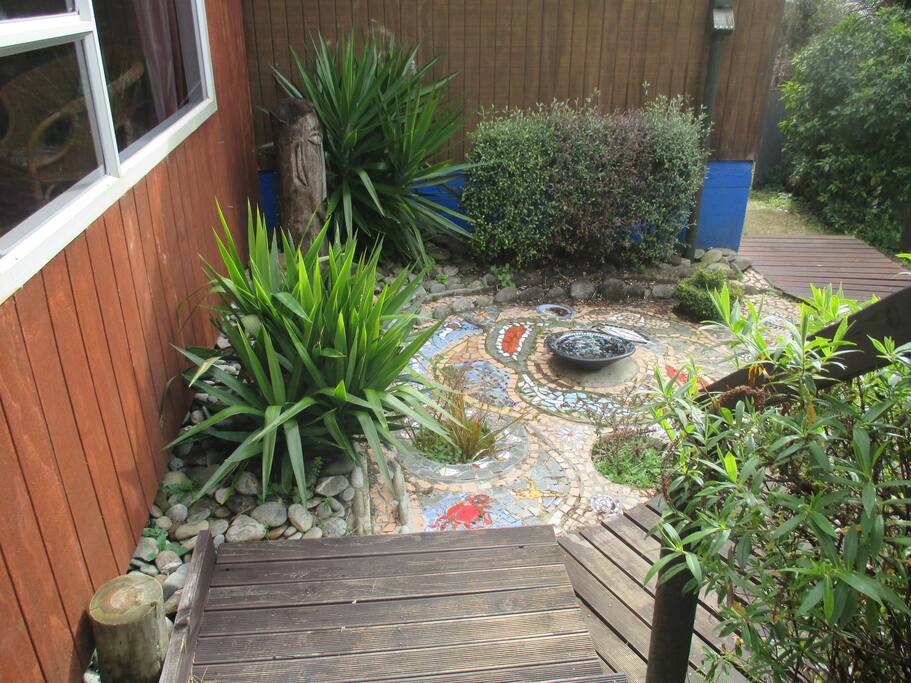 Steps through garden to your hideaway