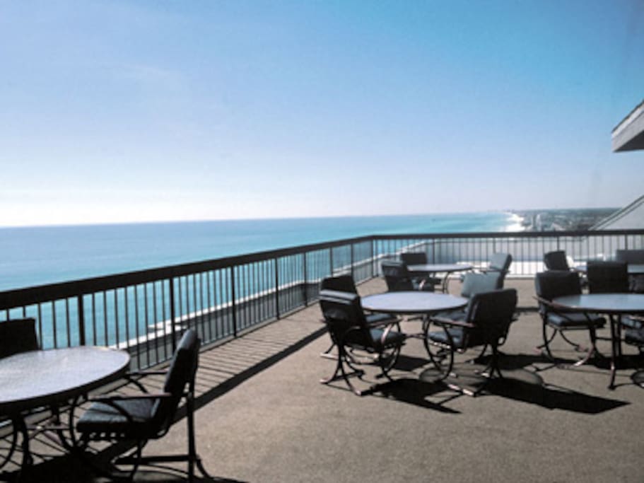 Resort balcony.