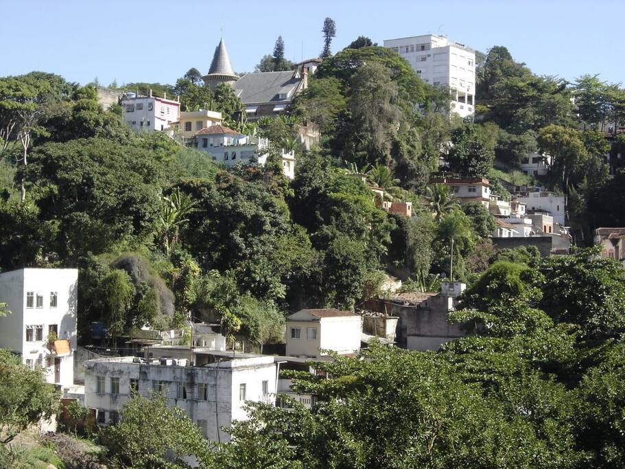 Vista da sacada dos quartos.