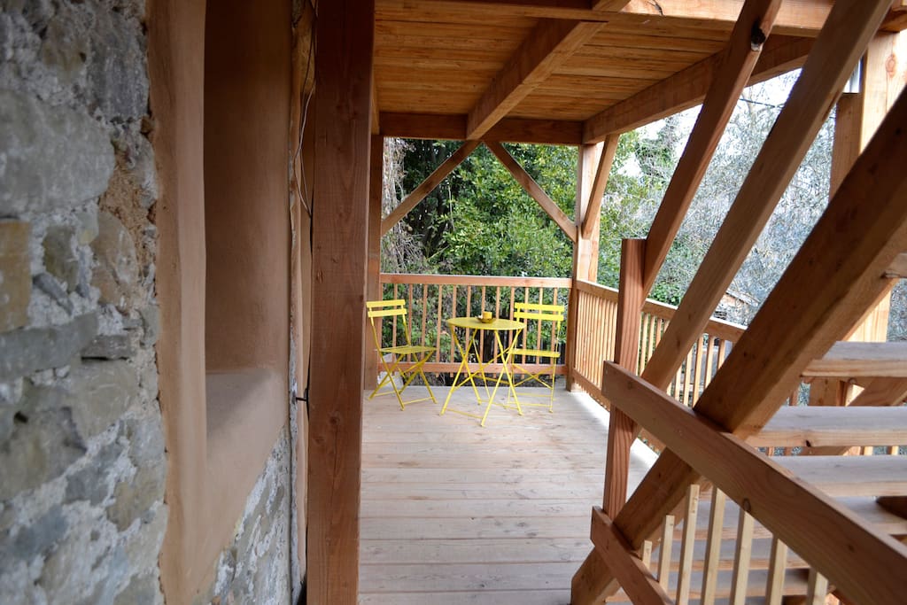 entrée des chambre
terrasse