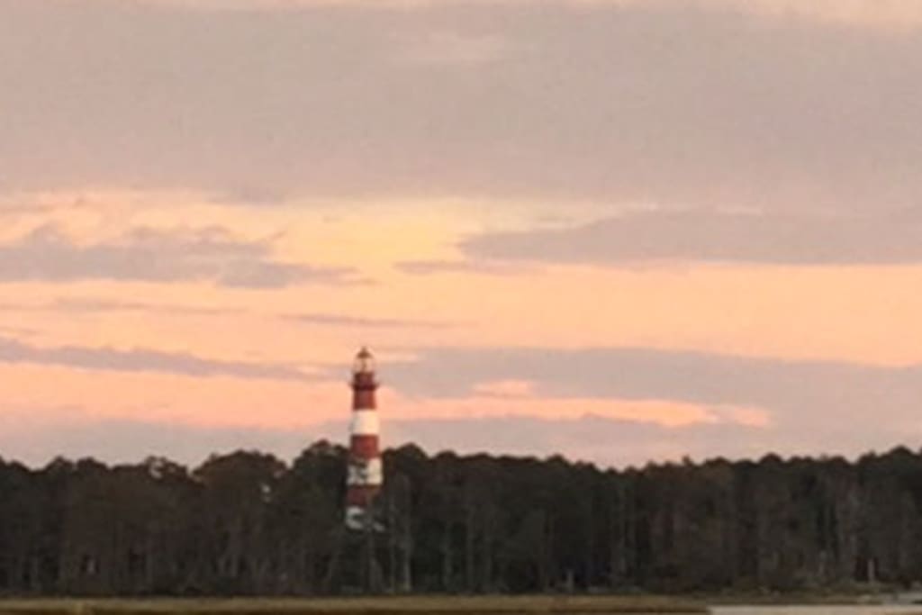 Overlooking assateague lighthouse