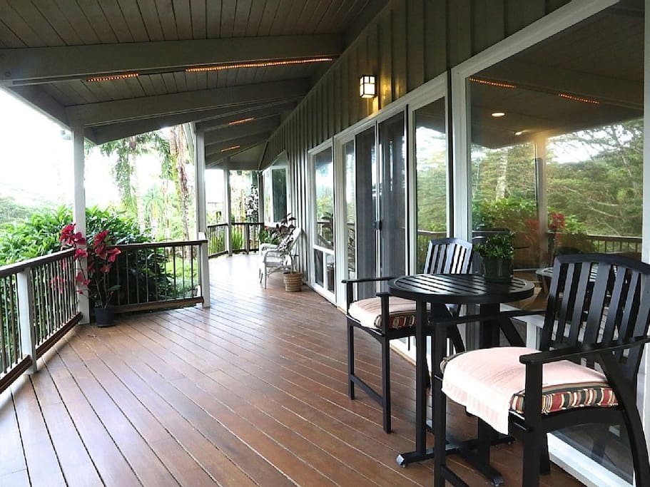 Relax and watch the beautiful falls from the stunning wrap around deck.