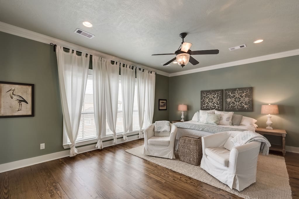 Master suite with lots of natural light.