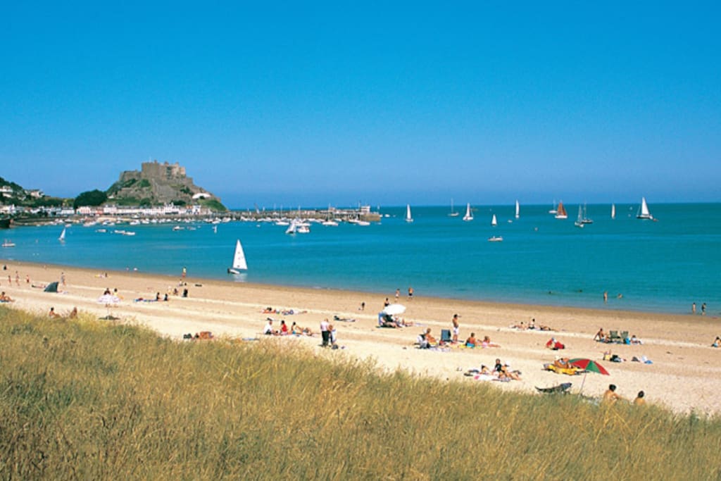 Grouville Beach- one minute walk away