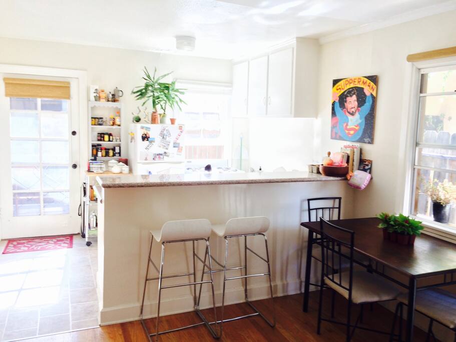 Breakfast bar and table for working or eating