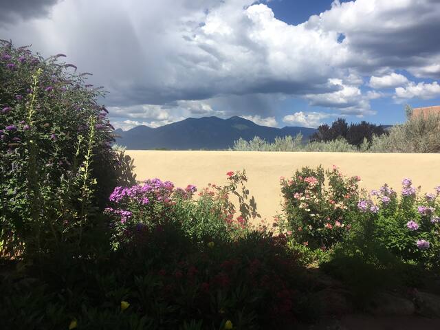 Quiet Taos Home - View, Gardens and Hot Tub.