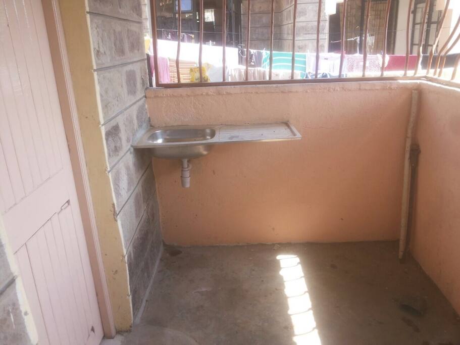 Sink area in verandah
