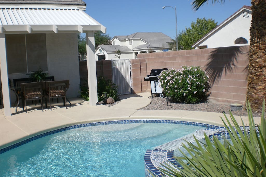 Covered patio, BBQ provided