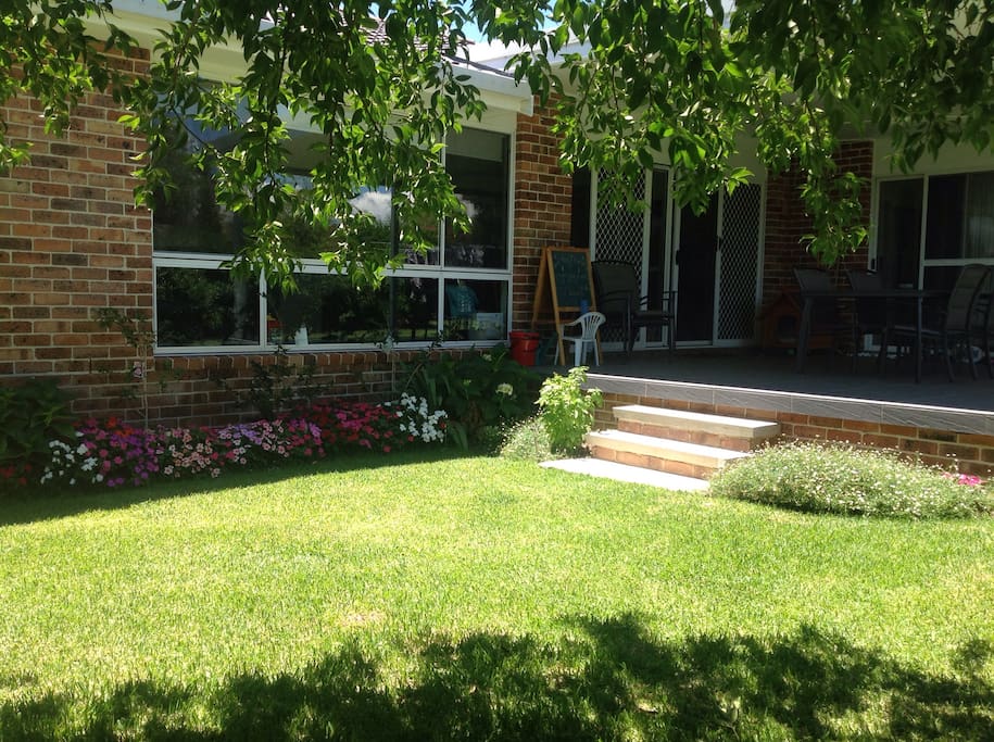 Private patio and garden