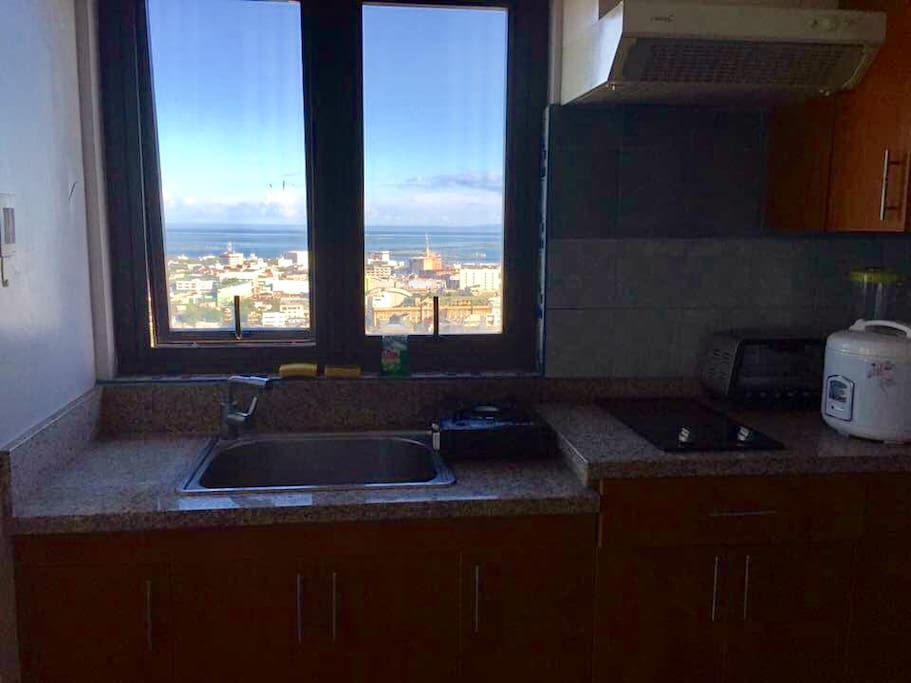 Kitchen and view