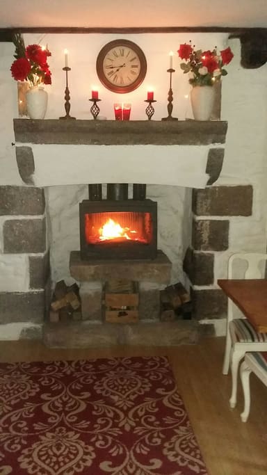 Traditional Granite Fireplace