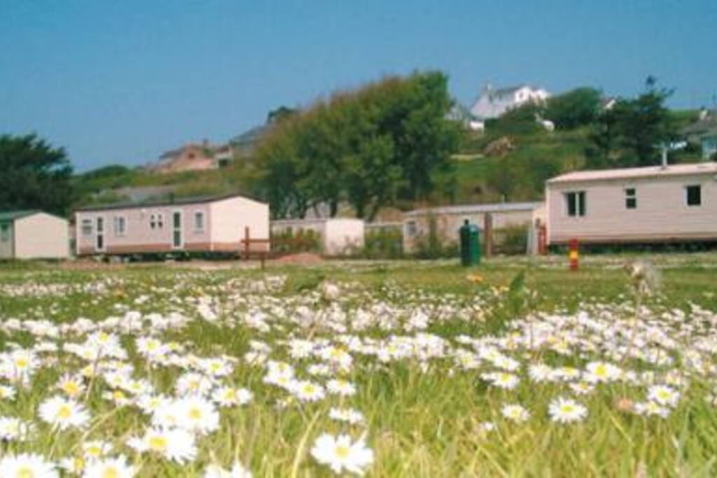 Quiet part of the site but easy walking distance to beach