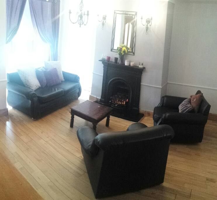 The bright sitting area